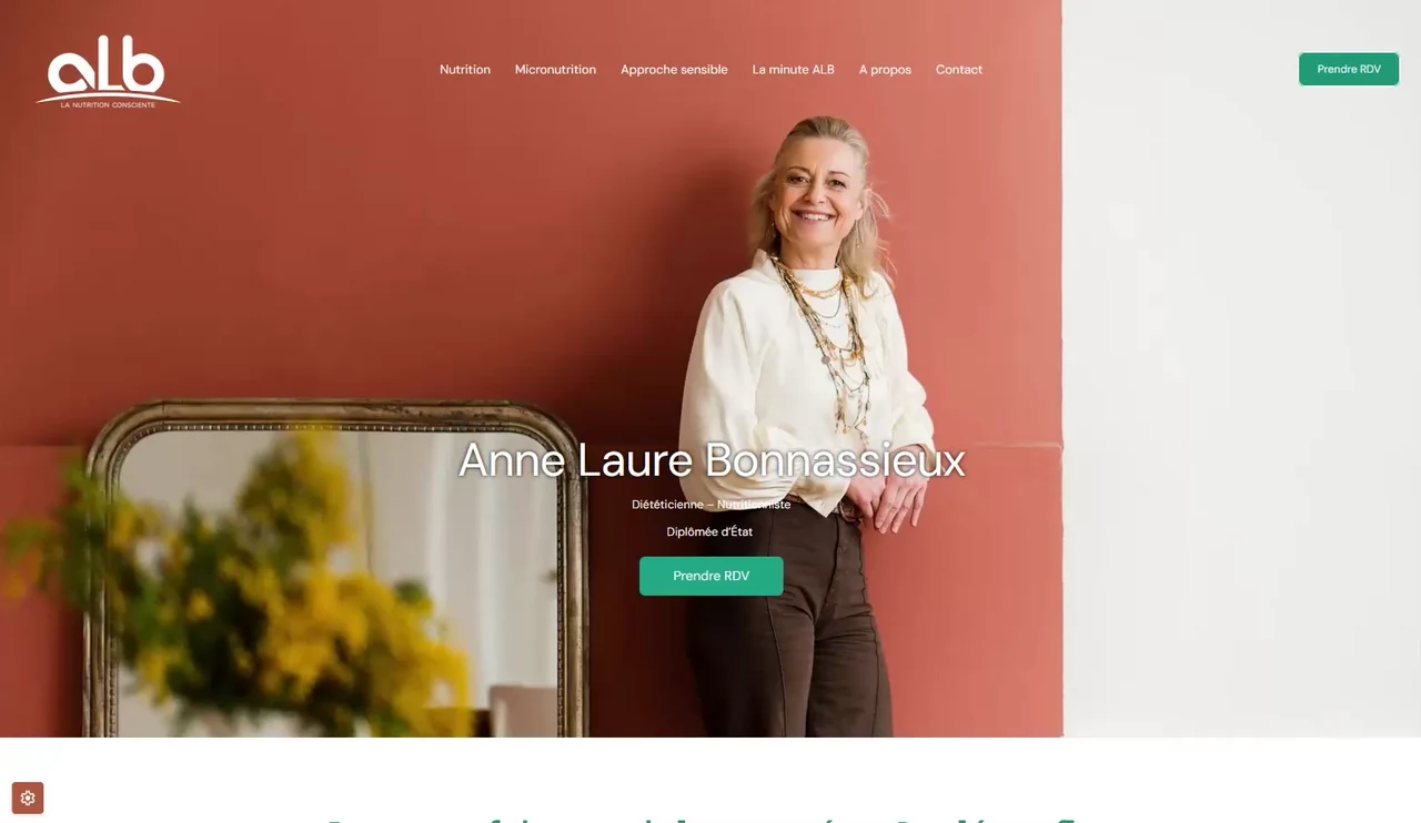 Page d’accueil du site d’Anne-Laure Bonnassieux